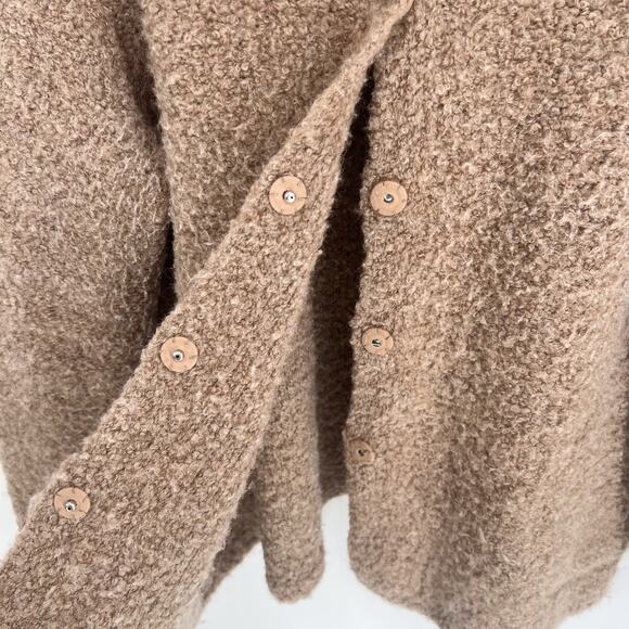 Lands' End Boucle Collared Cardigan Sweater Womens XL Chunky Wool Blend - Picture 6 of 9